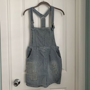 Pin Striped Denim Overall Dress!